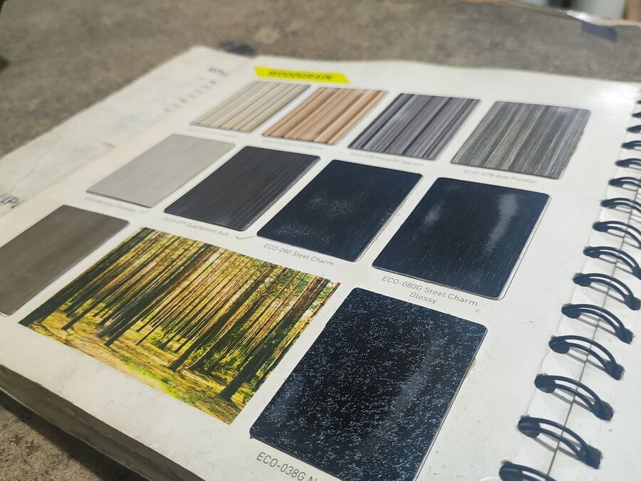 Material swatch sample book